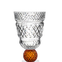 Katherine Conical Vase W Amber Sphere, small